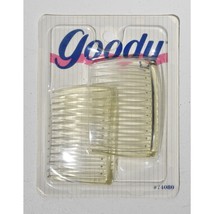 2 Vintage Goody Hair Kant Slip Side Combs Clear 1993 NEW OLD Stock, Sealed - $12.00