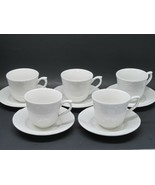 Johnson Brothers Richmond White Cups &amp; Saucers bundle of 5 sets - $28.42