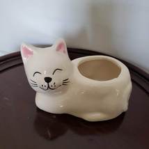 Cat Planter, ceramic animal planter, succulent plant pot, White Kitten Kitty image 2