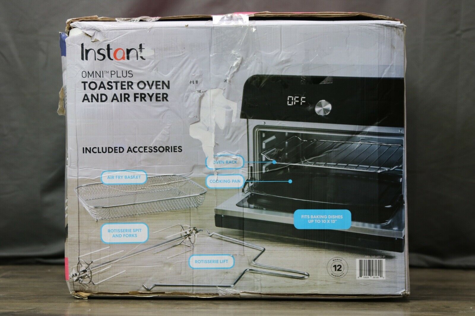 Instant Omni Plus 10in1 Air Fryer Toaster Oven 211 Stainless Steel free ship Other