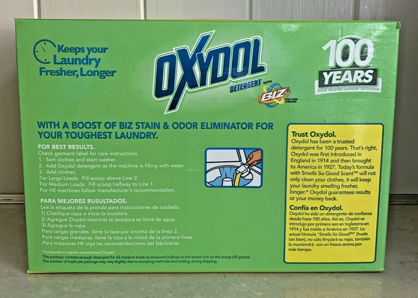 Oxydol Powder Laundry Detergent Smells So Good Scent 63 Loads 100 Oz