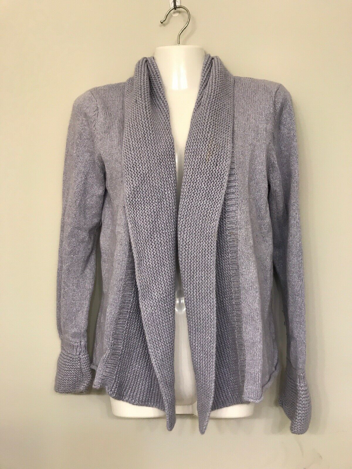 Eileen Fisher Women's Small Cardigan Sweater Purple Angora Blend
