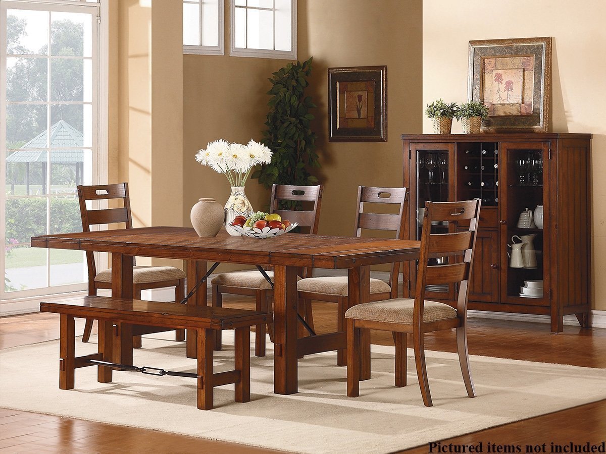 Clayton 5 PC Dining Table Set by Homelegance in Dark Oak - Dining Sets