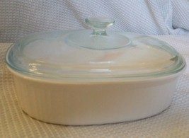 corningware french white 2.8L casserole dish with pyrex lid - $29.99