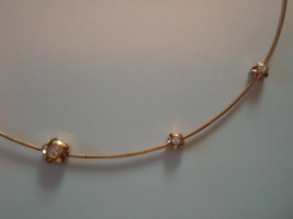 Vintage AVON Omega Station Style 16&quot; Necklace, Goldtone, Excellent Used! - $8.73