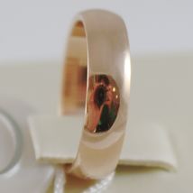 SOLID 18K YELLOW GOLD WEDDING BAND FLAT RING 6 GRAMS BY UNOAERRE MADE IN ITALY image 3