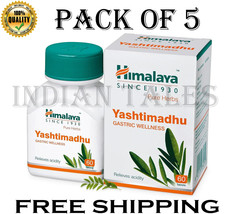 5x Himalaya Yashtimadhu ( 60 Tabs ) Best Relieves acidity Tablets | Free Ship - $40.19
