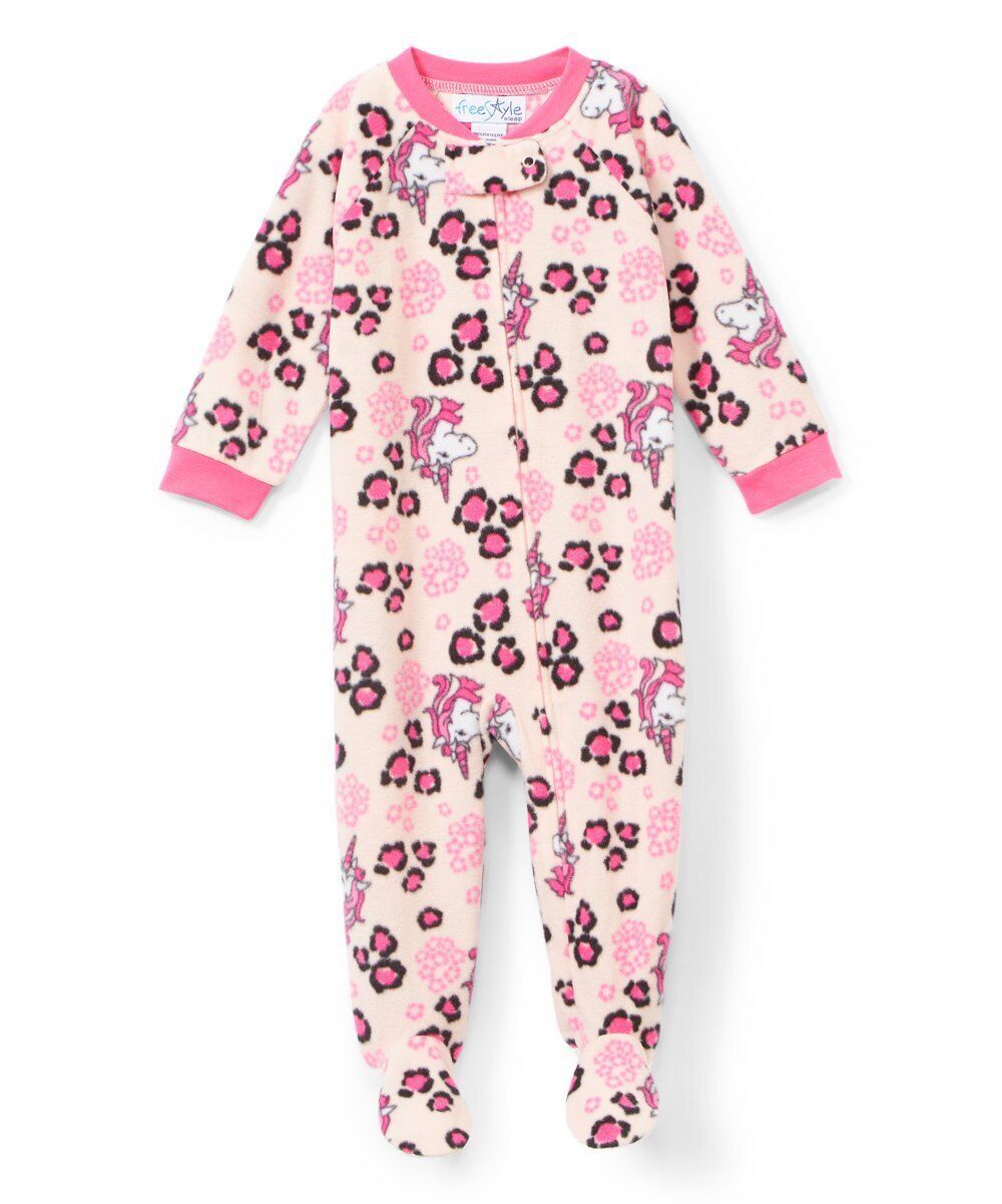Primary image for Freestyle Revolution PINK Toddler Girls' Unicorn Footed Bodysuit US 3T