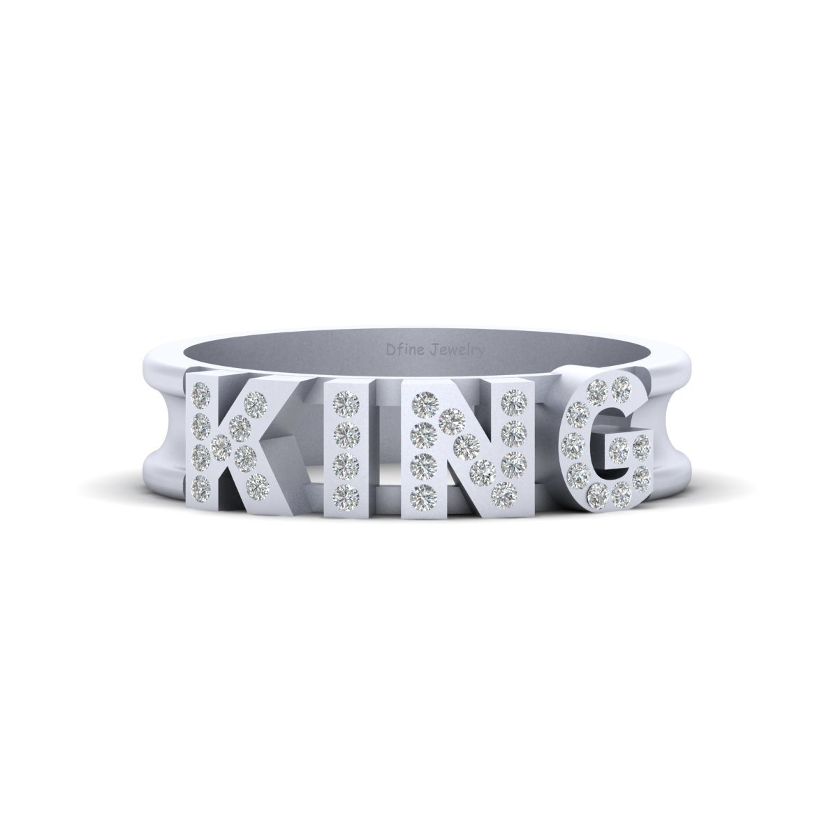 Dfj - Sterling silver engagement band emperor knight king band diamond wedding jewelry
