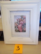 FRAMED THE WILD ROSE MARKED CMB CICELY MARY BARKER PICTURE SHABBY CHIC A... - $18.70