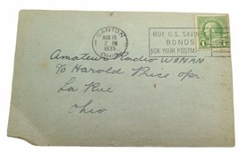 QSL Card (Amateur Radio) Station W80EF 1935 Canton, Ohio image 2