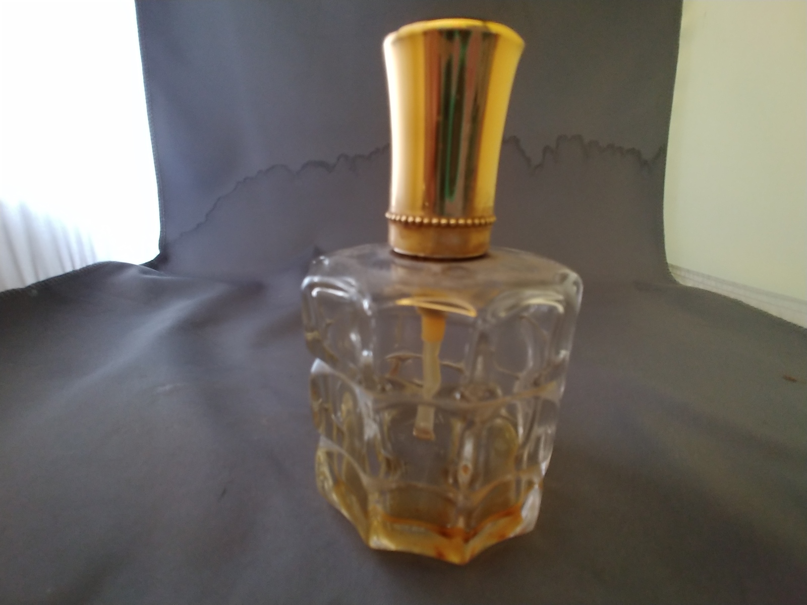 VINTAGE Step Glass Perfume Bottle Atomizer Spray France - Other