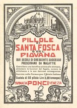 Z2448 Pills By Santa Fosca - Advertising 1929 - Vintage Advertising - $4.45
