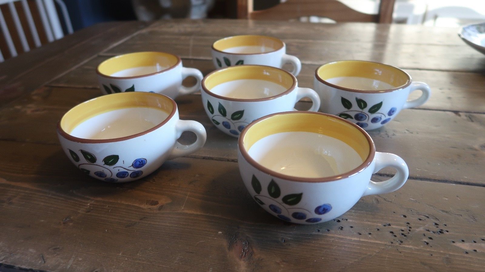 6 Stangl Blueberry Tea Coffee Cups 4 