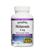 Natural Factors Stress-Relax Melatonin 3mg, 180 Chewable Tablets - $12.49