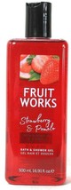 Grace Cole 16.9 Oz Fruit Works Strawberry & Pomelo Almond Oil & Vit E Bath Gel