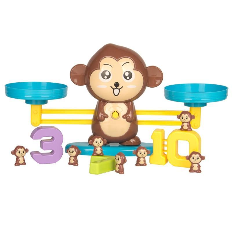 Monkey Weigh Balance Scale Learning Counting Numbers Match Math