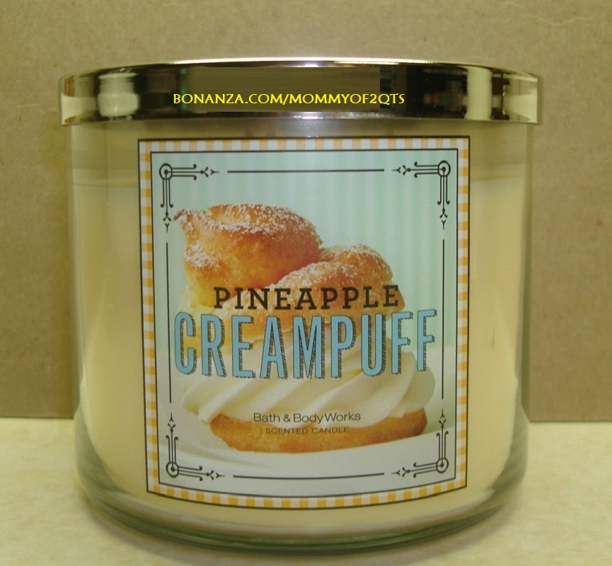NEW 1 BATH /& BODY WORKS PINEAPPLE CRUMB CAKE SCENTED 3-WICK 14.5 OZ LARGE CANDLE