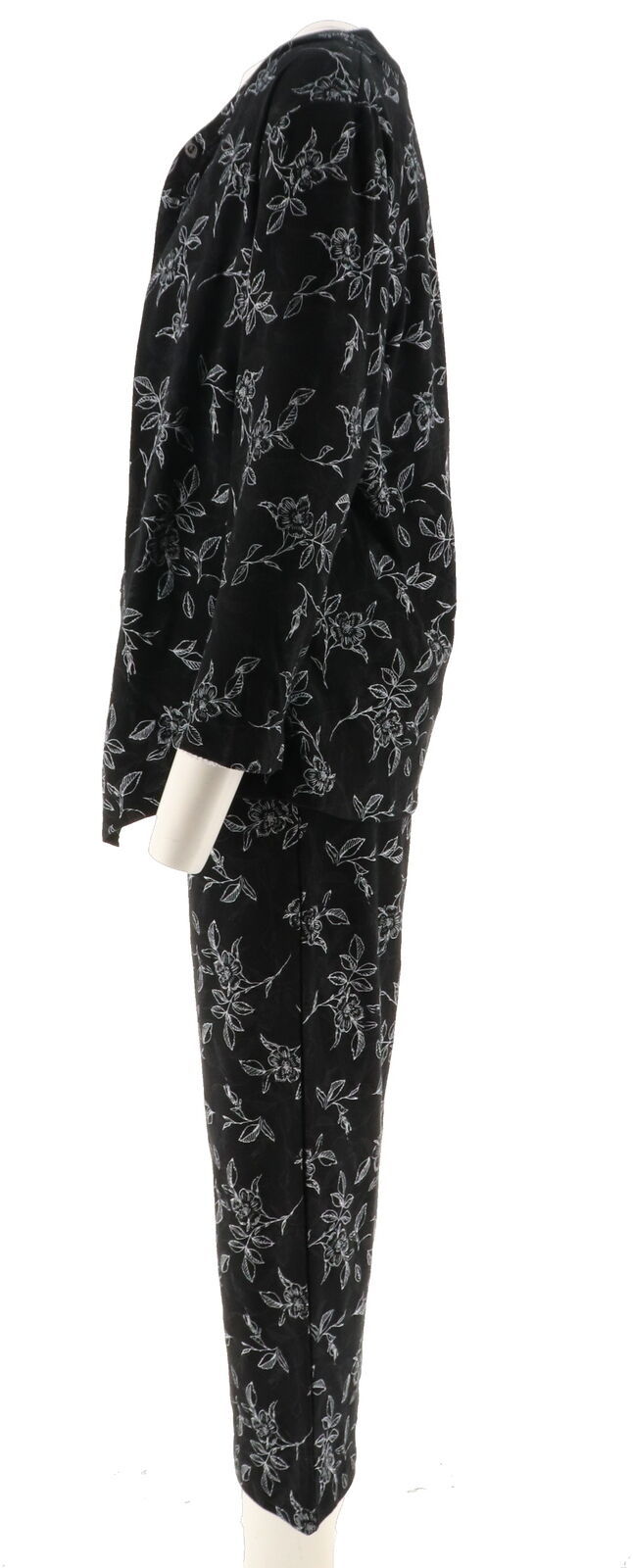 Stan Herman Micro Fleece Novelty Pajama Set Color Black//Natural Size Tall Large