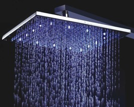 10" Multicolor Solid Brass Showerhead, Polished Chrome- Square - $128.67