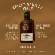 18.21 Man Made Spiced Vanilla 3-in-1 Shampoo, Conditioner & Body Wash, 18 ounces image 4