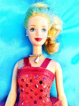 Elegant BARBIE - Red Gown Dress Holiday Christmas - Mattel -  Loose Doll - $28.91