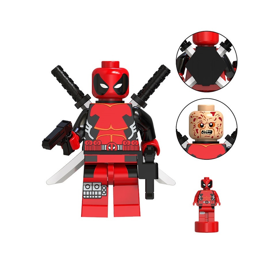 Deadpool Wade Wilson Minifigures Weapons And Accessories Building Toy Complete Sets And Packs