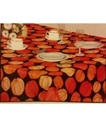 Printed Linen Polyester Tablecloth 54&quot; x 72&quot; Oblong (4-6 people) PUMPKIN... - $16.82