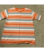 Boy&#39;s Faded Glory V-Neck Shirt--Size 18--Orange/White/Gray - $3.99