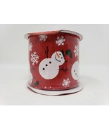 Jingle Time Red with Snowmen &amp; Snowflakes Ribbon - New - $9.99