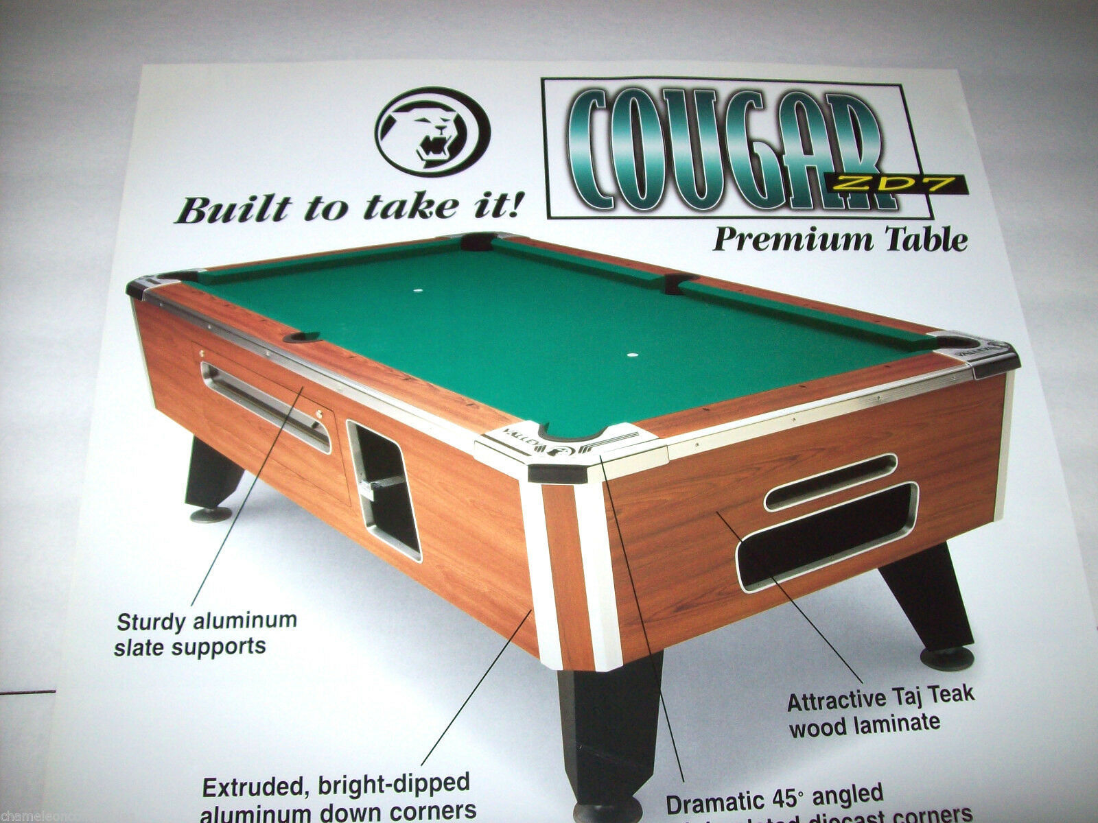 valley pool table dimensions
