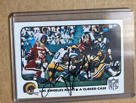 1977 Fleer Team Action  Larry Brooks #40 Autographed Card Los Angeles Rams - $14.99