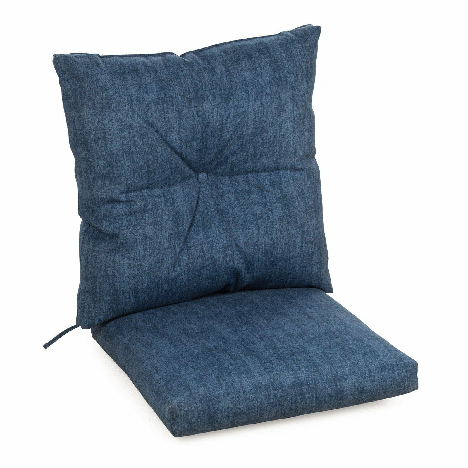 Denim Blue Outdoor Patio Chair Deep Seat Cushion Set Includes Seat