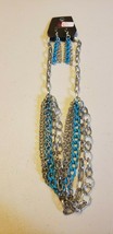 Paparazzi Short Necklace & Earring set (new) COLOR BOMB BLUE SET #6042 - $7.61