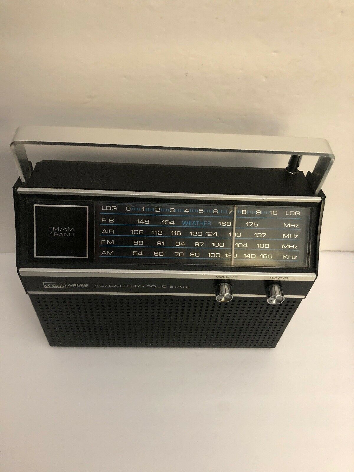 VINTAGE MONTGOMERY WARD AIRLINE MULTI BAND AM FM RADIO MODEL GEN 1454 A ...