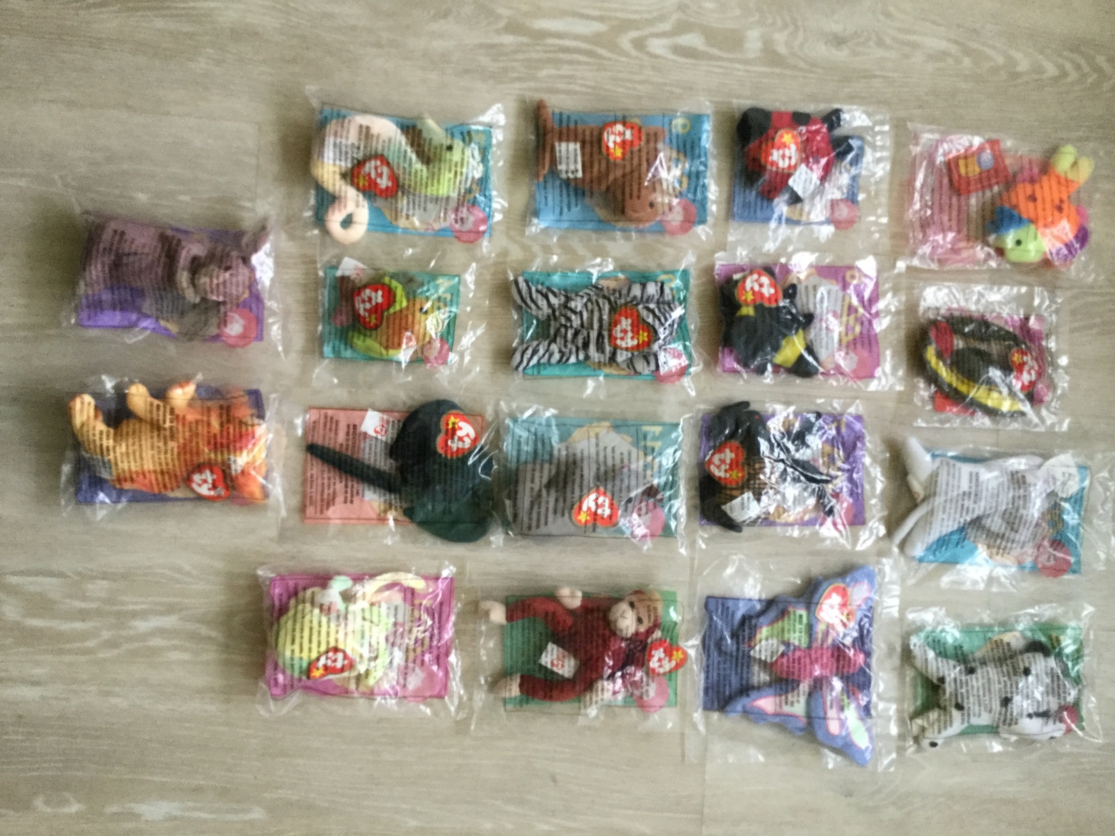 TY Beanie Babies 1 OF A KIND "2000" COMPLETE 18 Item McDonalds