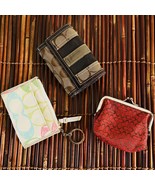 Lot of 3 Vintage COACH Small Wallets/Coin Bags - $32.73