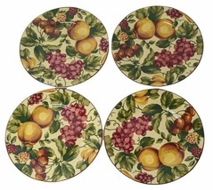 Set of 4 Waverly Garden Room Floral Manor Salad Plates Fruit Vines 8" Replace - $25.99