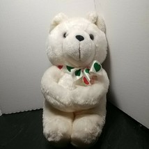White Plush Teddy Bear Stuffed Animal Doll Cream Toy 12&quot; Vintage Avon 1988 - $36.09
