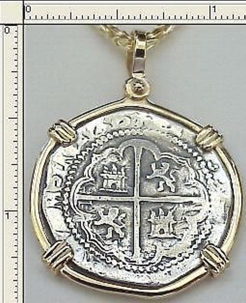 ATOCHA 2 REALE SPANISH COIN JEWELRY KEY WEST TREASURE Galleon SHIPWRECK