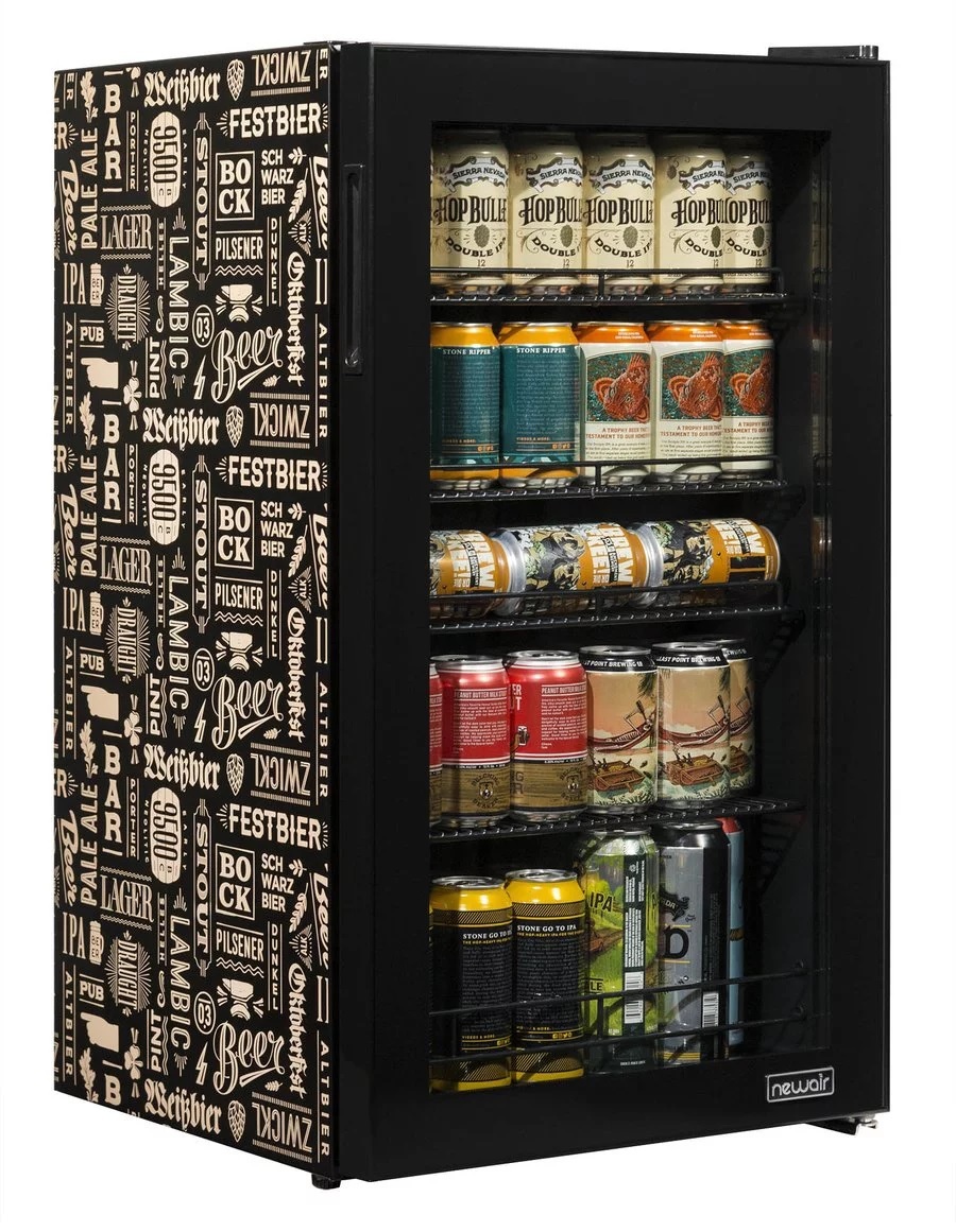 Newair Beers of the World Custom Freestanding 126 Can Beverage Refrigerator