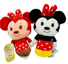 Hallmark Itty Bittys Minnie Mouse Plush Happy Hearts Lot of 2 Valentine Disney - $17.75