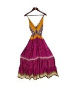Summer Dress Pink Sm-Md Women&#39;s Halter Top Adjustable Long Sleeveless - $35.64