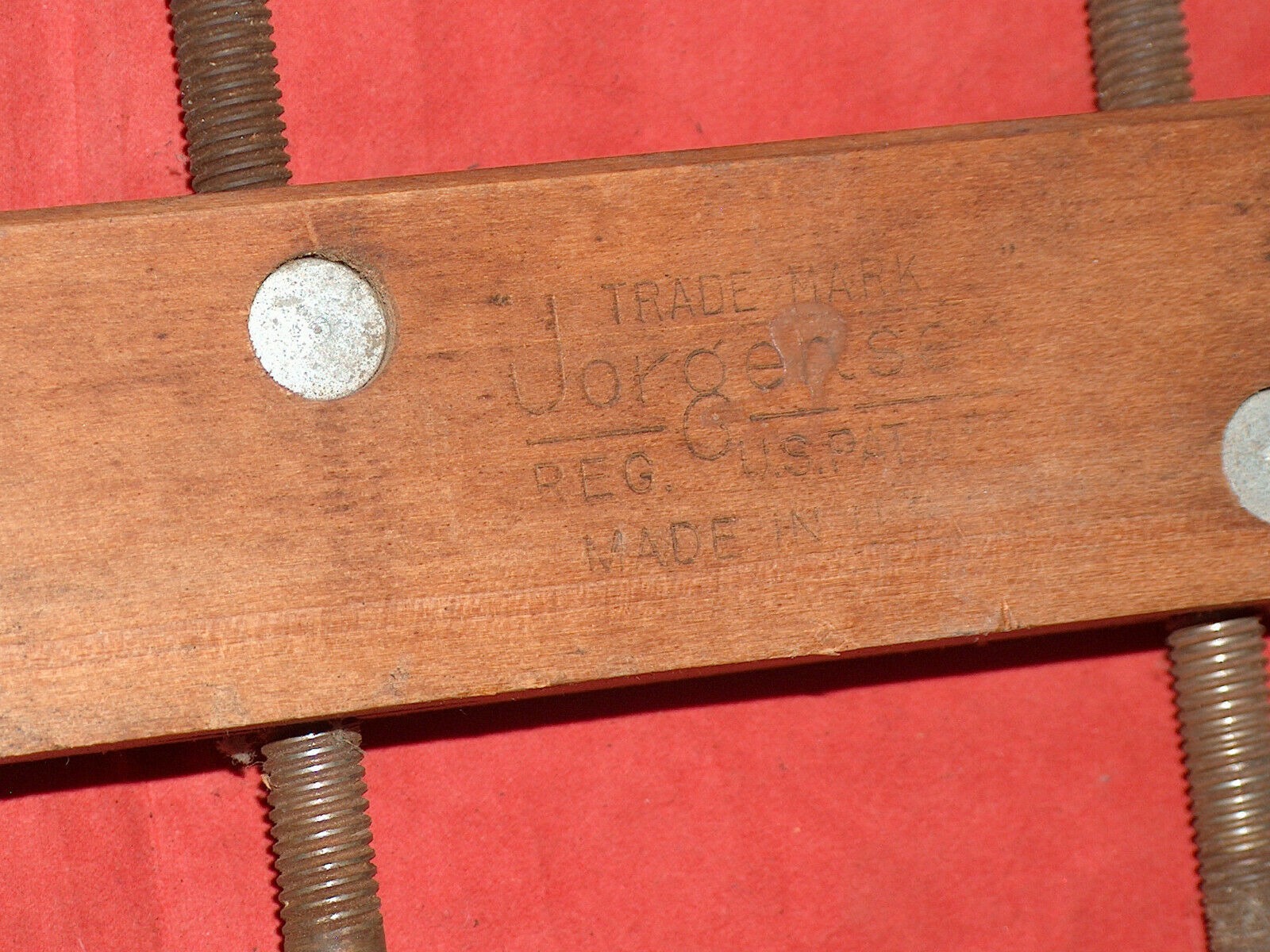 VTG Hand Screw Wood Clamp Vise 12" Jaws Adjustable Clamp Co Chicago Il Vises, Clamps