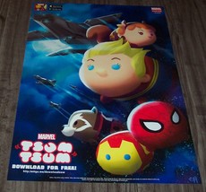 Marvel Comics Tsum Tsum Avengers Rocket Racoon Thor Nycc Promo Poster Print New - $14.85