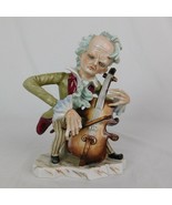 Vtg Cello Player Figurine Man Playing Instrument Lipper &amp; Mann Cellist M... - $62.89