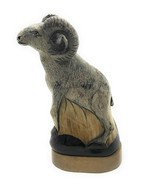 Hand Carved Water Buffalo Horn Scrimshaw Ram Carving 8&quot; tall USA SELLER - $48.51