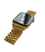 24K Gold Plated 45MM Apple Watch SERIES 8 Stainless Steel 2 Tone Presidential Bd - $1,519.05