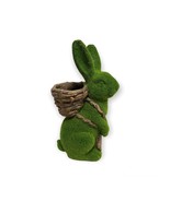 Large Grass Covered Astro Turf Bunny Rabbit Happy Easter Planter - $25.00