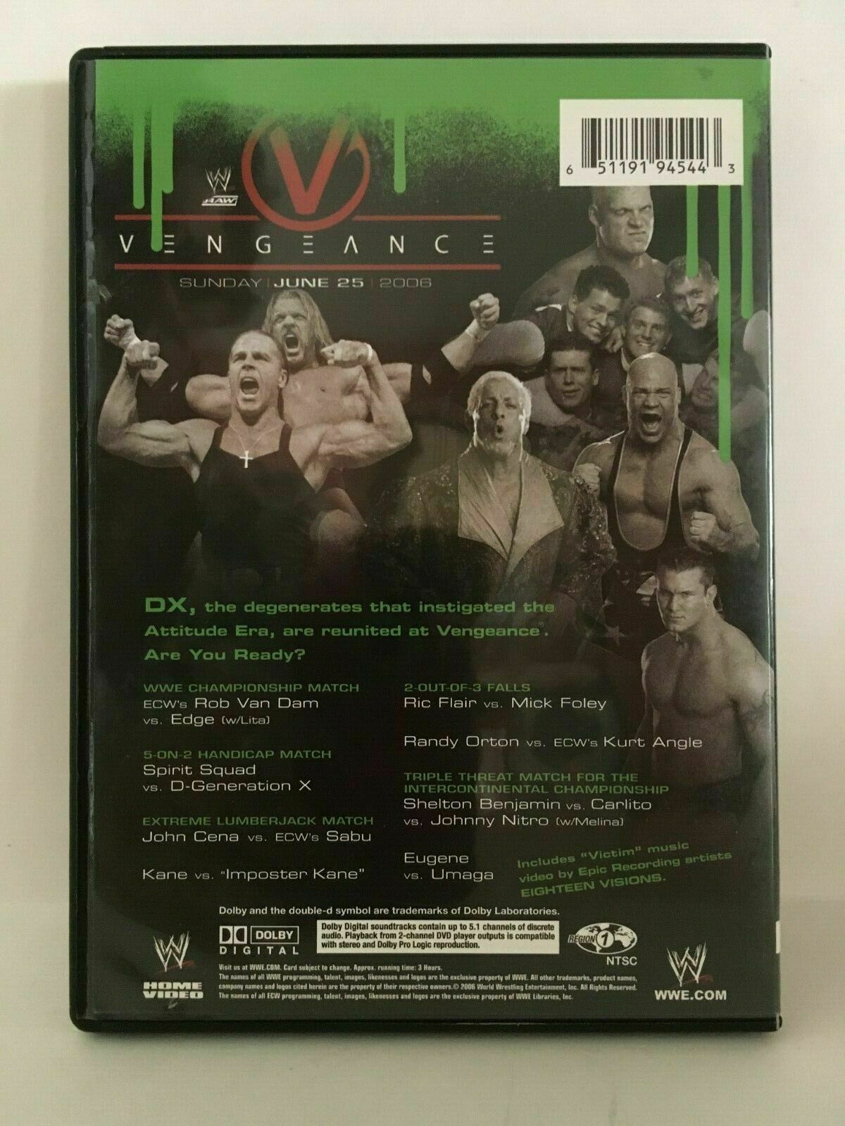 Wwe Vengeance 2006 Dvd 2006 And Similar Items